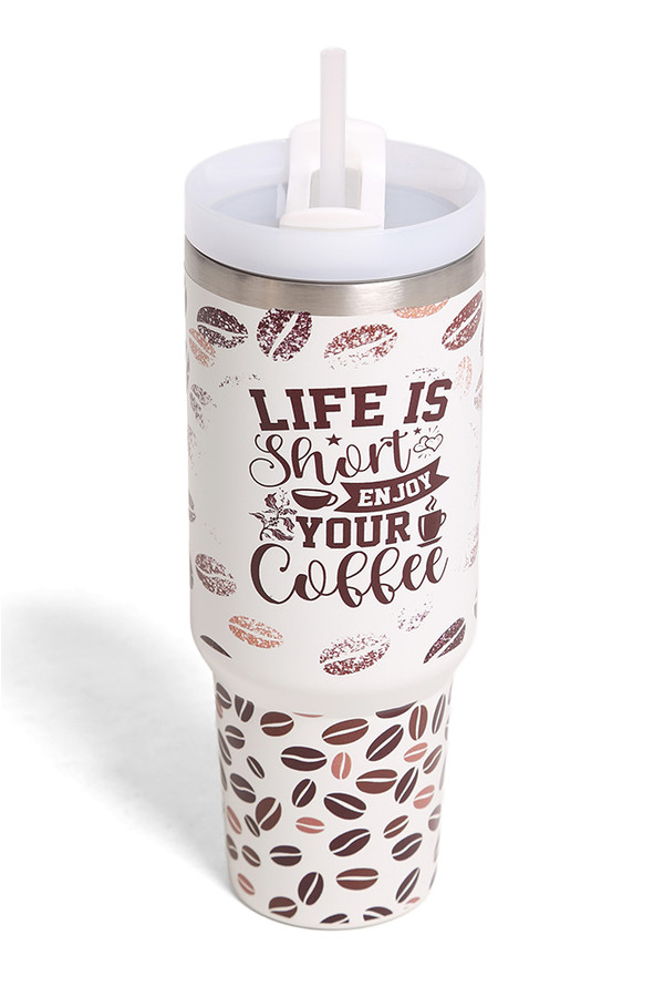 Coffee Bean 40oz Handle Tumbler