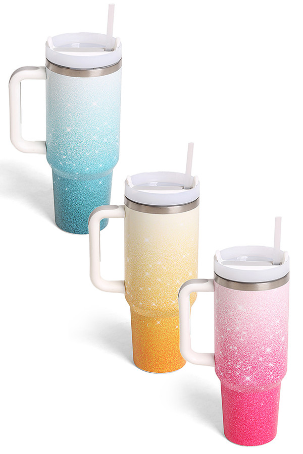 Gradient 40oz Tumbler with Handle Double Wall Stainless Steel
