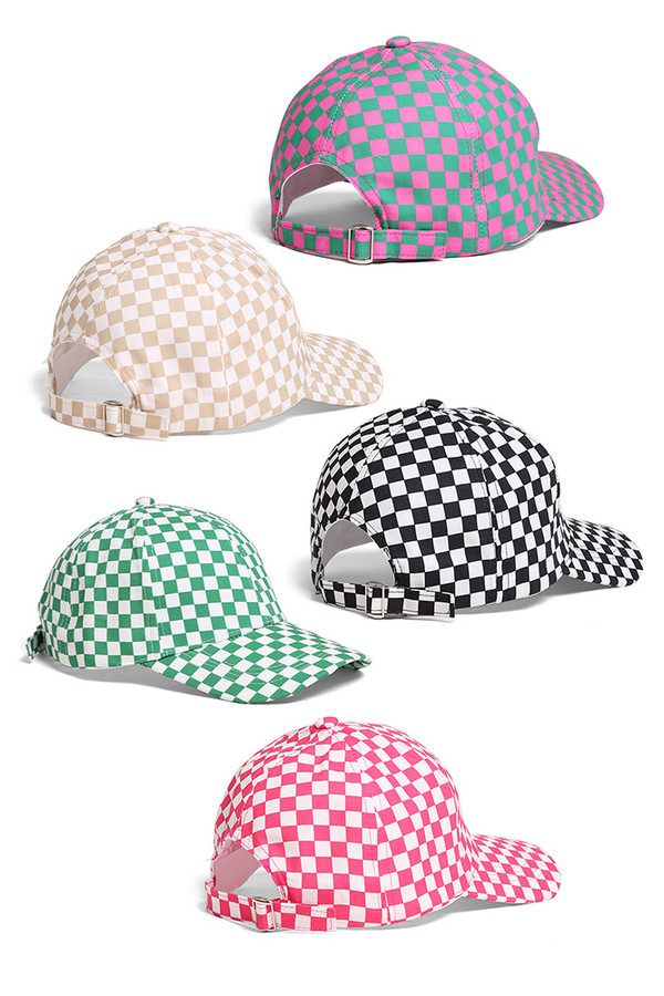 Checkered Pattern Baseball Cap