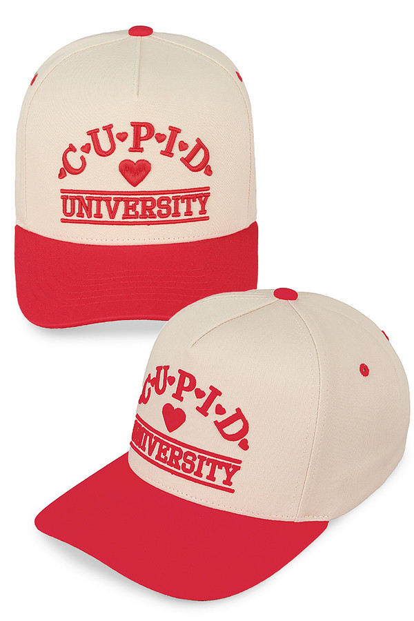C.C CUPID UNIVERSITY Embroidered Cotton TruckerCap