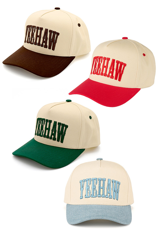 C.C YEEHAW Embroidery Two Tone Cotton Trucker Cap C.C YEEHAW Embroidery Two Tone Cotton Trucker Cap