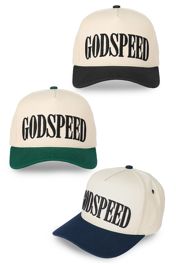 C.C GODSPEED Letter Embroidery Trucker Cap C.C GODSPEED Letter Embroidery Trucker Cap