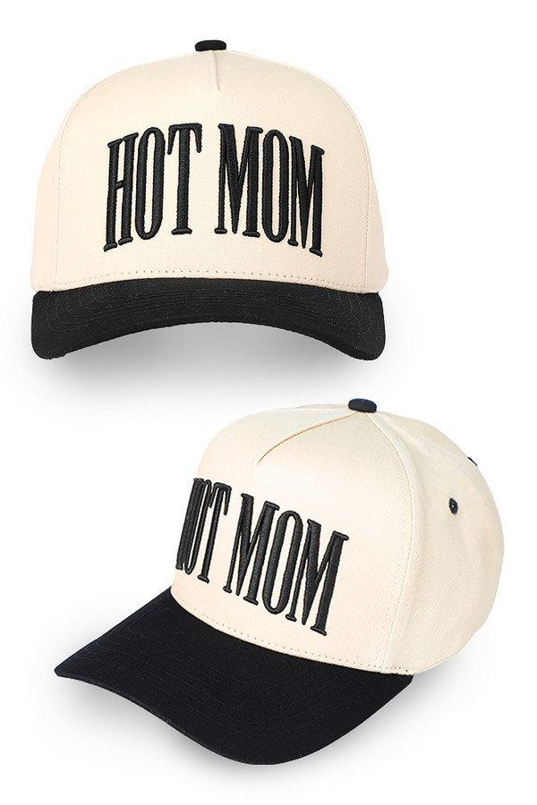 C.C HOT MOM Letter embroidered Trucker Hat C.C HOT MOM Letter embroidered Trucker Hat