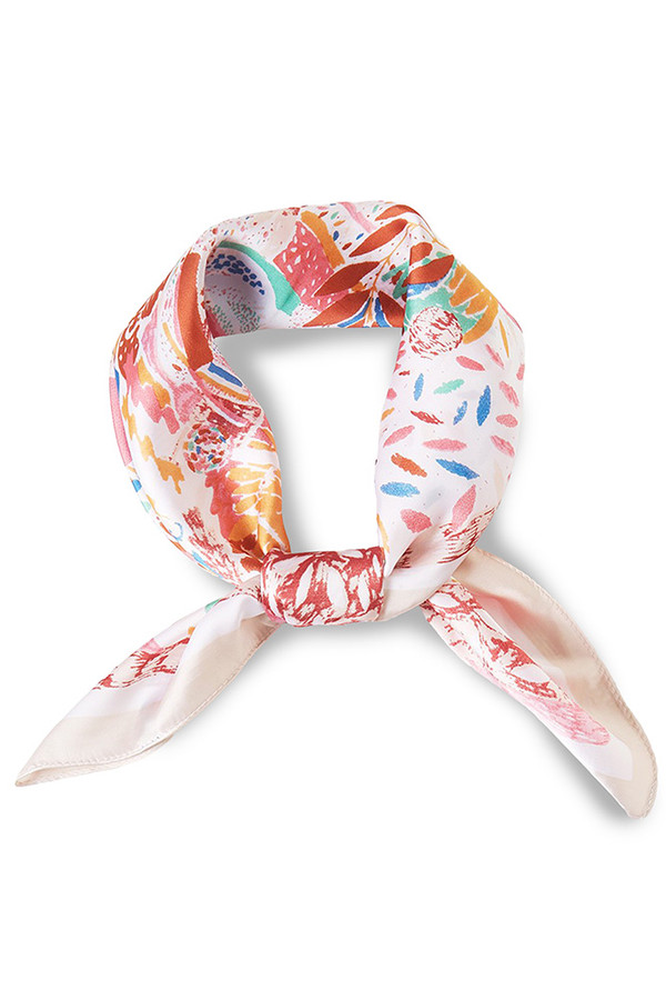 Multi Leaves Print Bandana Summer Scarf Multi Leaves Print Bandana Summer Scarf