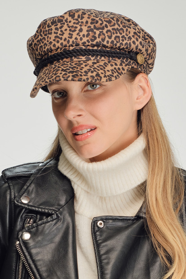 CC BEANIE Leopard Pattern Fisherman's Cap Winter Hat CC BEANIE Leopard Pattern Fisherman's Cap Winter Hat