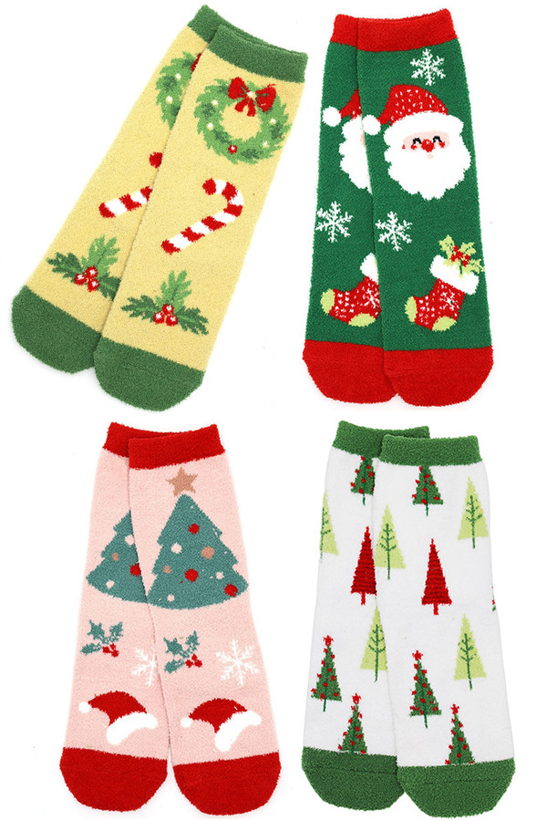 Christmas theme Design Holiday Fuzzy Socks Christmas theme Design Holiday Fuzzy Socks