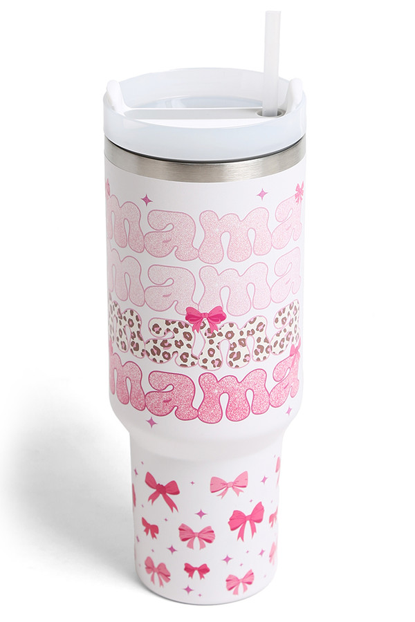 MAMA Pattern Lettering with Bows Pattern 40oz Handle Tumbler with Handle and Double Wall Stainless Steel
MAMA Pattern Lettering with Bows Pattern 40oz Handle Tumbler with Handle and Double Wall Stainless Steel