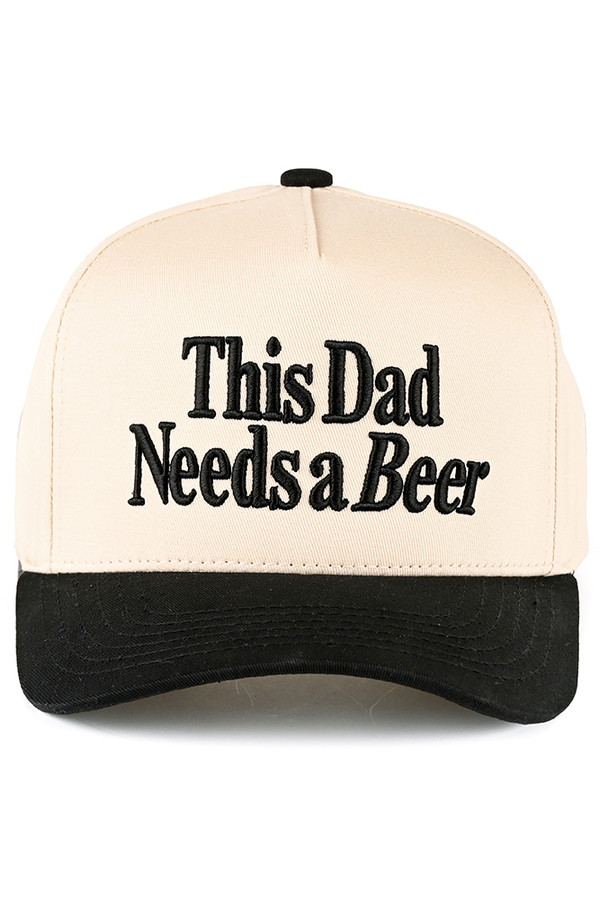 CC BEANIE THIS DAD NEEDS A BEER Two Tone Letter Embroidered Trucker Hat Baseball Cap CC BEANIE THIS DAD NEEDS A BEER Two Tone Letter Embroidered Trucker Hat Baseball Cap