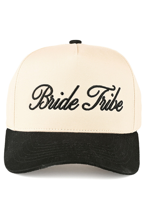 CC BEANIE BRIDE TRIBE Letter Embroidered Two Tone Trucker Hat Baseball Cap CC BEANIE BRIDE TRIBE Letter Embroidered Two Tone Trucker Hat Baseball Cap