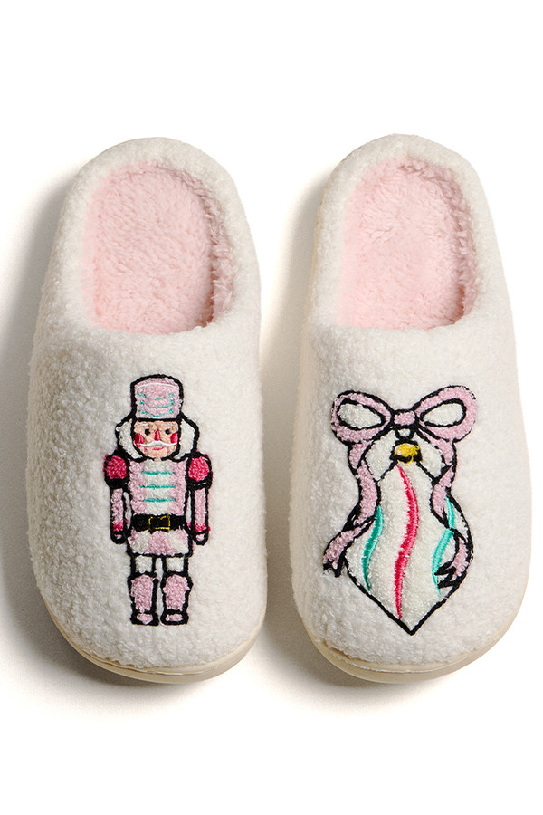 The Nut Cracker and Ornament Christmas Winter Slippers The Nut Cracker and Ornament Christmas Winter Slippers
