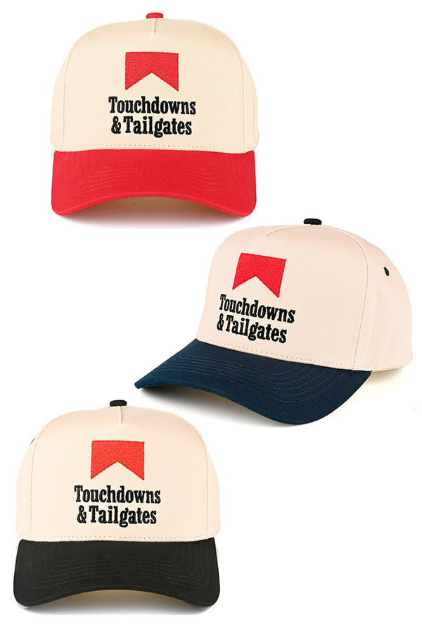 CC BEANIE TOUCHDOWNS and TAILGATES Letter Embroidered on Two Tone Trucker Hat Baseball Cap
 CC BEANIE TOUCHDOWNS and TAILGATES Letter Embroidered on Two Tone Trucker Hat Baseball Cap