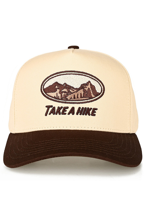 CC BEANIE TAKE A HIKE Embroidered Letter on Two Tone Baseball Cap Trucker Hat
