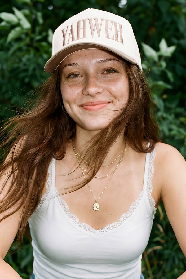 CC BEANIE YAHWEH Letter Embroidered on Two Tone Baseball Cap Trucker Hat
