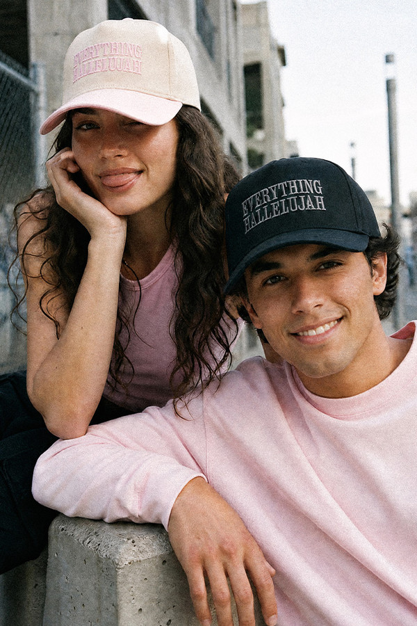 CC BEANIE EVERYTHING HALLELUJAH Letter Embroidered on Two Tone Baseball Cap Trucker Hat