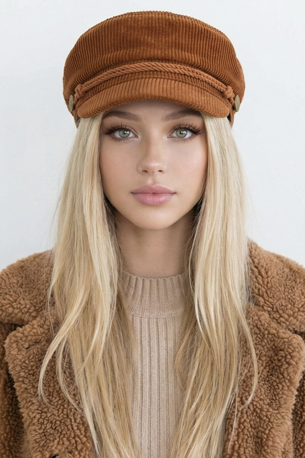 CC BEANIE Cotton Corduroy Solid with Rope Fisherman Cap