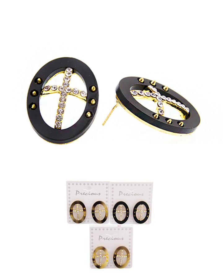 cross earring cross earring