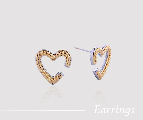 fashion 14k gold/white gold Dipped earrings