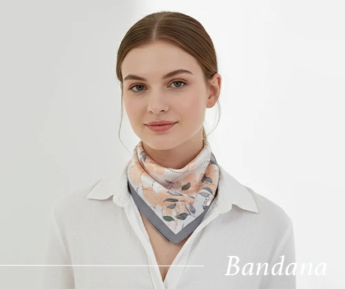 satin scarf, bandana, silky bandana