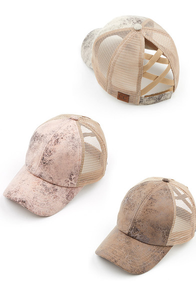 C.C VINTAGE PONYTAIL BASEBALL CAP-BT 