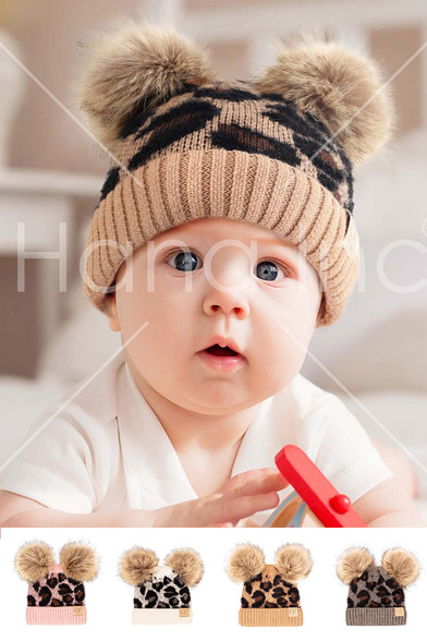 帽子 ANDMARY Baby knit babushka Ivory BABY-2061-POMPOM_MAIN__83314.