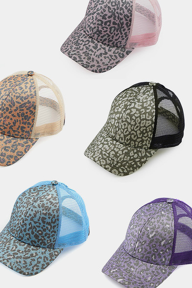 帽子 6crayon Leopard Cap Six Crayon | 6CRAYON WEAVE LEOPARD PRINT BRIMMED BASEBALL C…