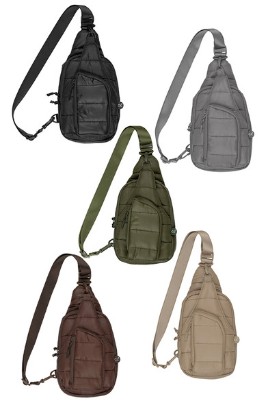 C.C Solid Puffer Padding Sling Bag-BGS4490 - HANA WHOLESALE
