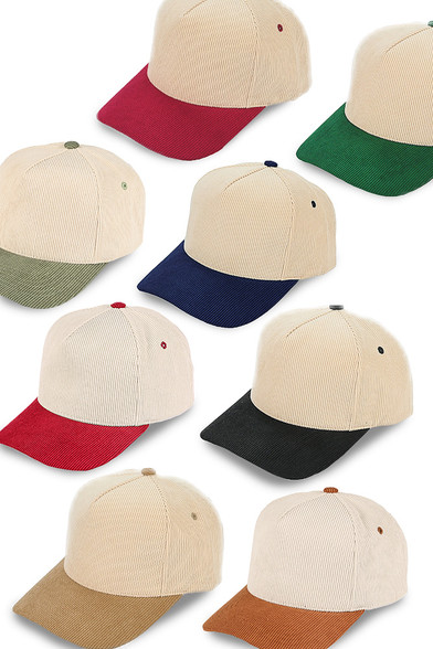 ◆EMIS◆ CORDUROY TWOTONE BALL CAPWINE m1037_1334524 CORDUROY TWO-TONE BALL CAP-WINE - EMIS