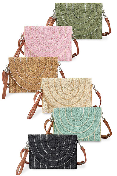 Black Straw Bag