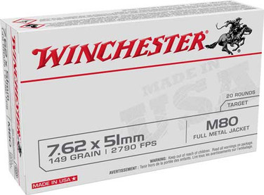 Winchester Usa 7.62x51 149gr - Fmj 20rd 25bx/cs