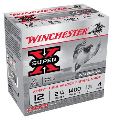 Winchester Xpert 12ga 2.75" - 1-1/8oz #4 1400fps 25rd 10bx/c Winchester Xpert 12ga 2.75" - 1-1/8oz #4 1400fps 25rd 10bx/c