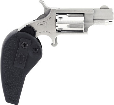 Naa Mini-revolver 22lr 1-1/8" - S/s Matte W/holster Grip