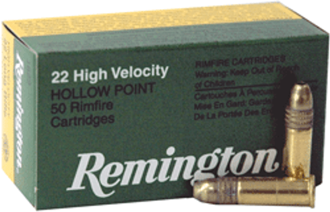 Remington 22lr 36gr Lead-hp - High-vel 50rd 100bx/cs