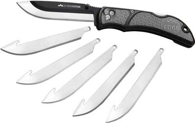 Outdoor Edge 3.5" Razor Lite - Edc Folder Gray W/6 Blades
