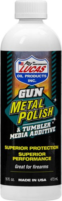 Lucas Oil 16oz Gun Metal Polsh - Tumbler Media Additive Liquid