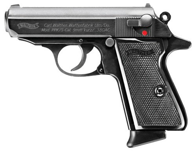 Walther Ppk/s 380acp Blue Fs - 7-rd. Black Synthetic Grips