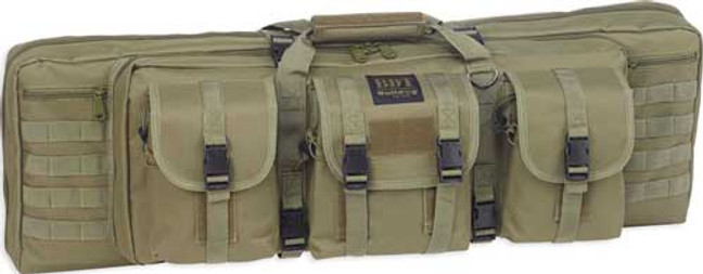 Bulldog 37" Single Tactical Cs - 3 Large Accessory Pockets Grn