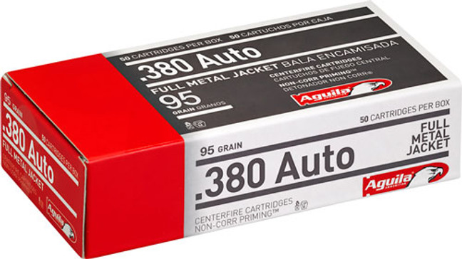 Aguila 380 Acp 95gr Fmj-rn - 50rd 20bx/cs