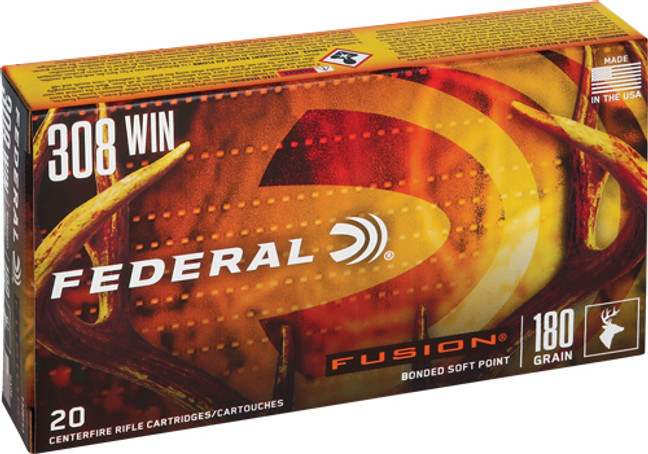 Federal Fusion 308 Win - 180gr Fusion 20rd 10bx/cs Federal Fusion 308 Win - 180gr Fusion 20rd 10bx/cs
