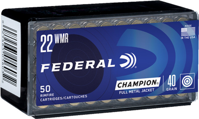 Federal 22wmr 40gr Fmj 1880fps - 50rd 60bx/cs