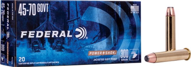 Federal Power-shok 45-70 Gov - 300gr Jhp 20rd 10bx/cs