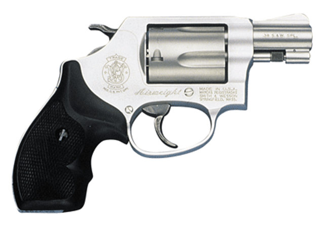 S&w 637 38spl+p 1.875" Fs - 5-shot Ss Black Rubber