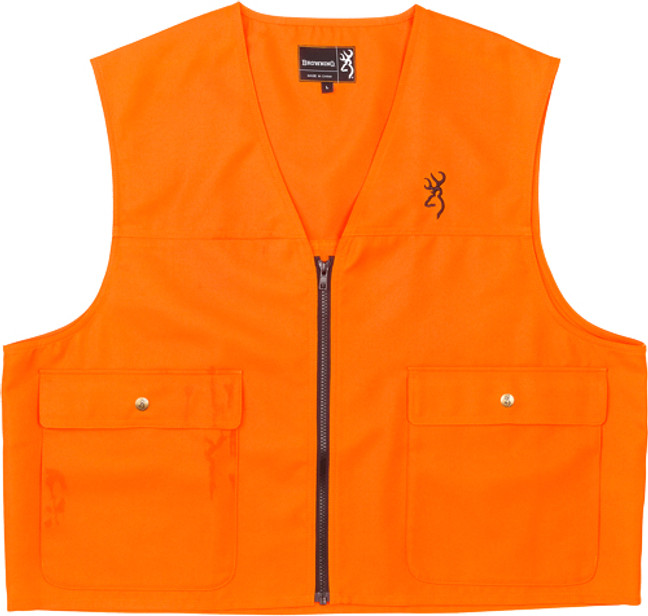 Browning Junior Safety Vest - W/logo Blaze Orange X-large