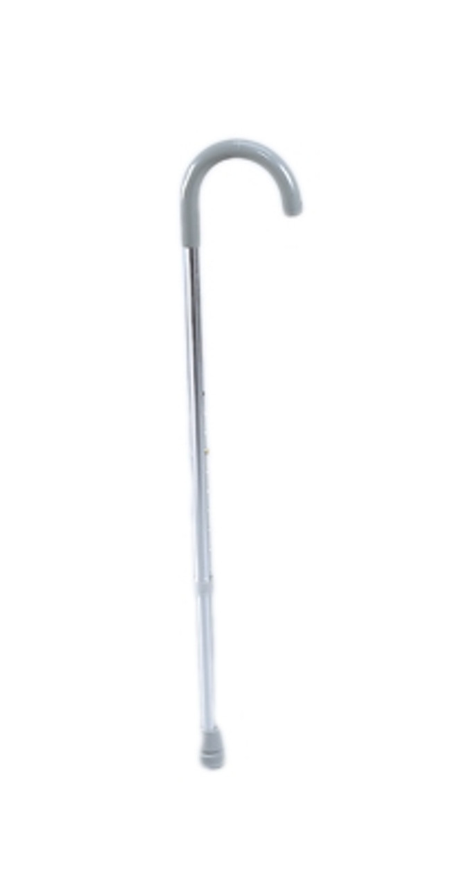  Fabrication Curved Handle Adjustable Aluminum Cane, Silver :  Health & Household