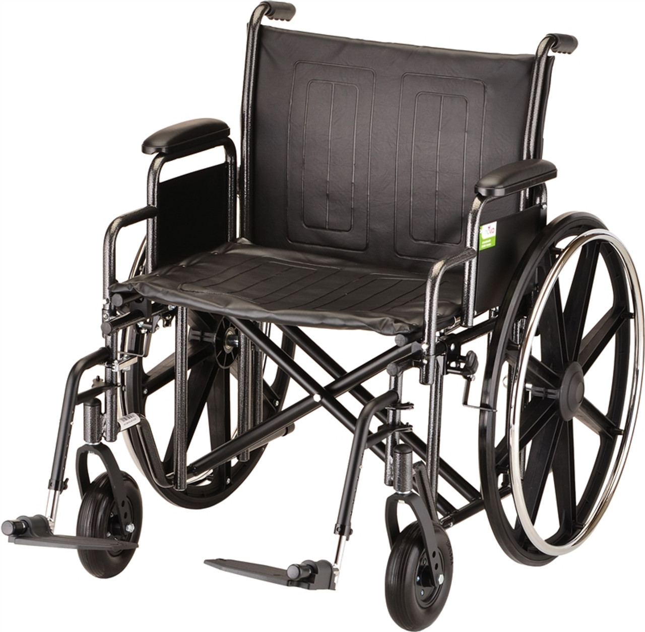 Nova 20 inch Steel Wheelchair with Detachable Desk Arms and Footrests