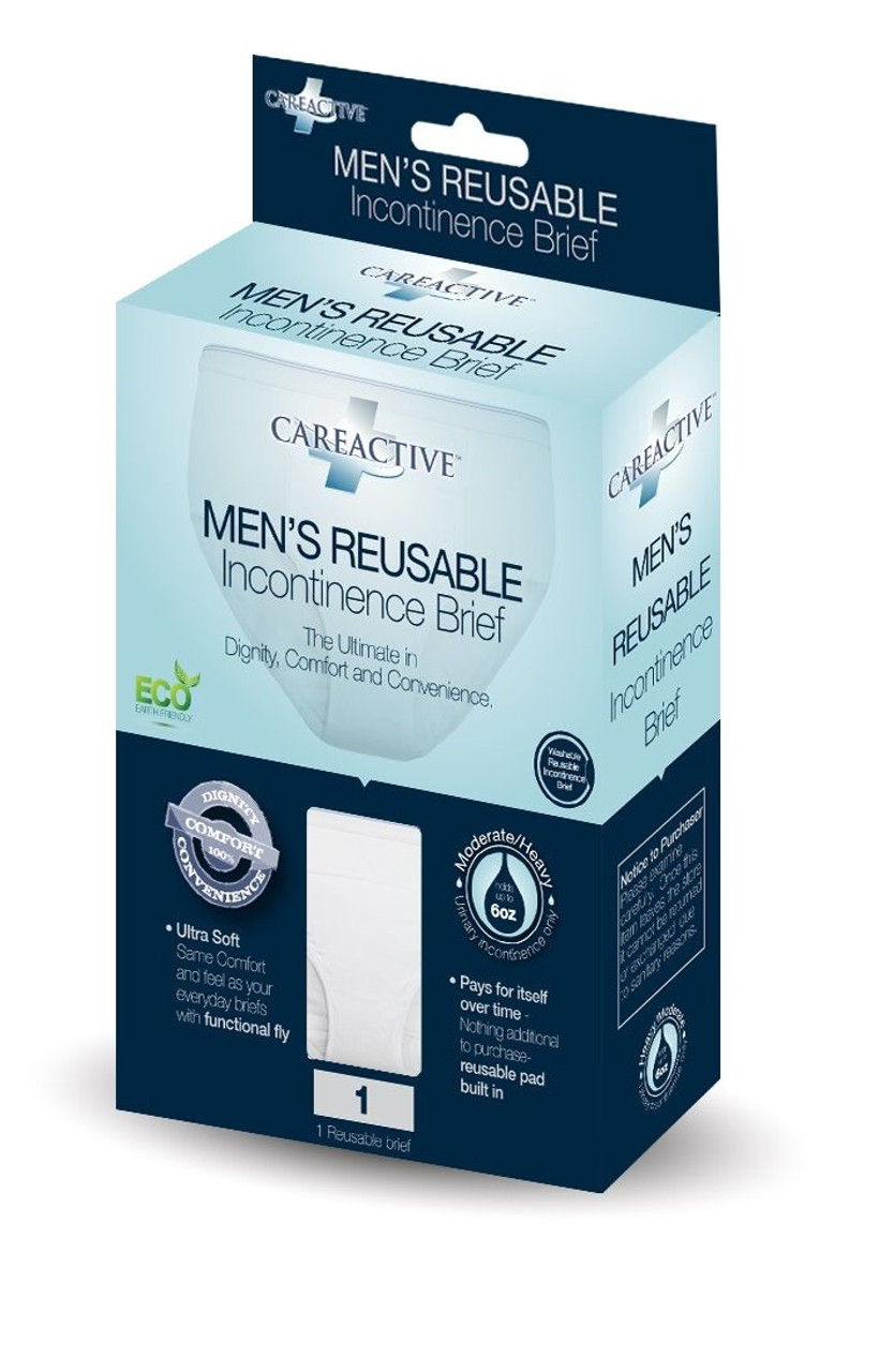 Careactive Men's Reusable Incontinence Briefs