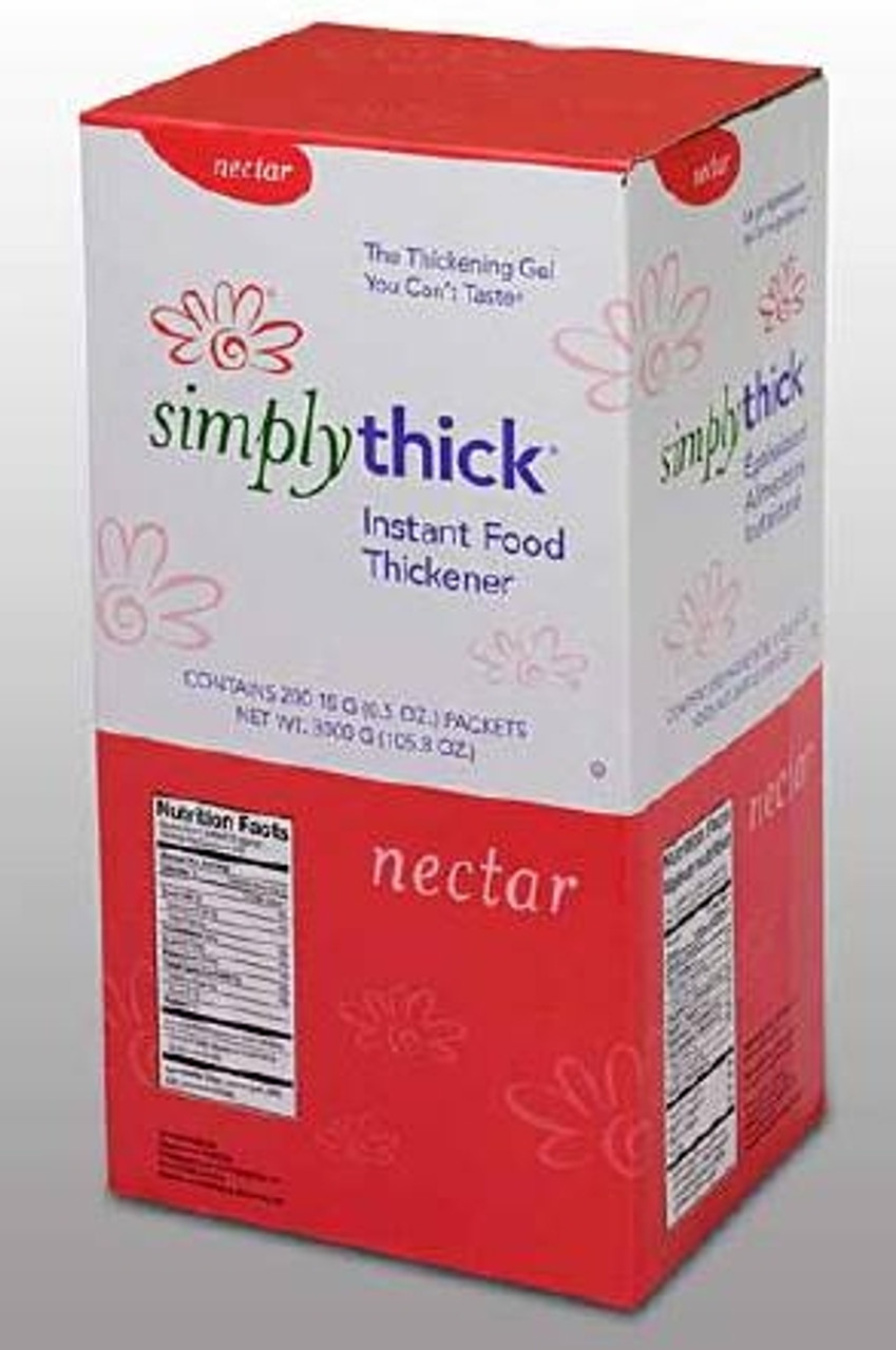 Food and Beverage Thickener SimplyThick Easy Mix 96 Gram Individual Packet  Unflavored Gel Honey Consistency