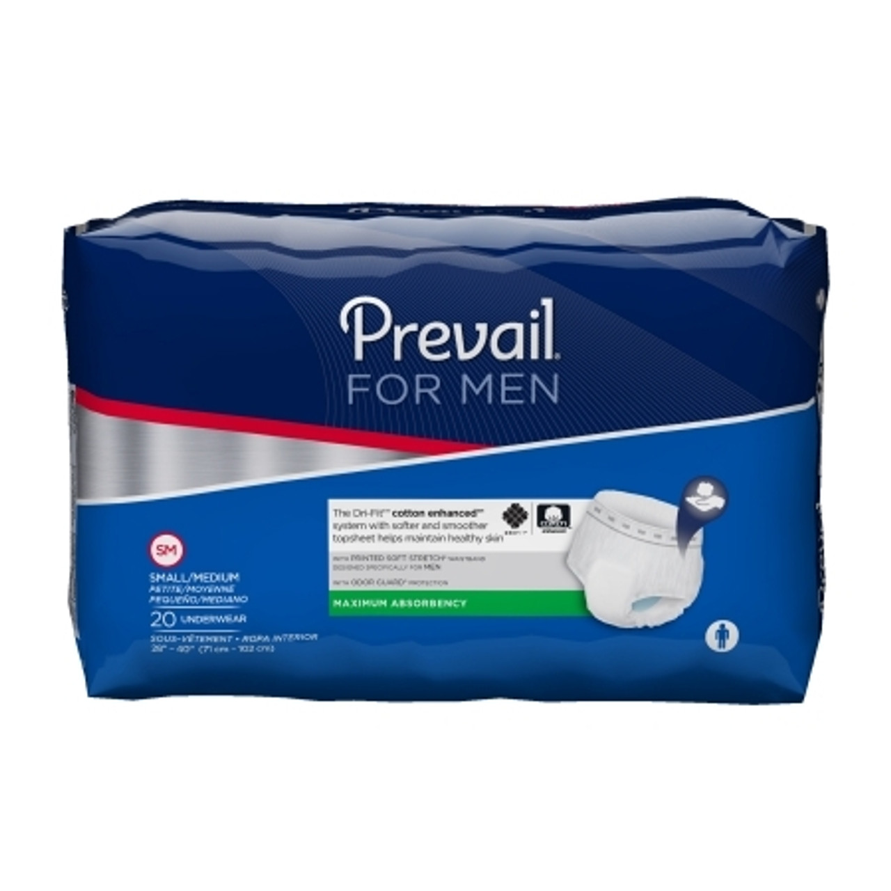 Adult Absorbent Underwear Prevail for Men Pull On Disposable