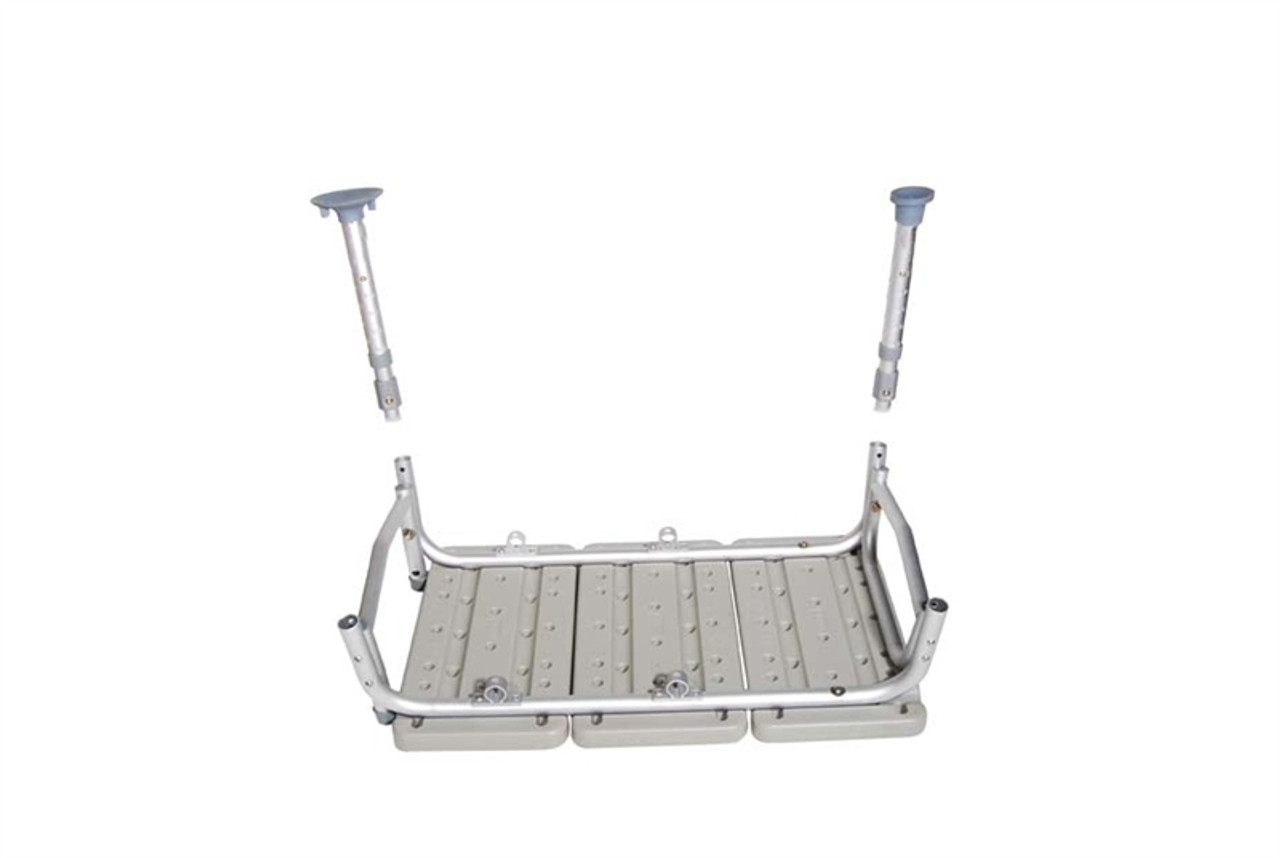 Plastic Transfer Bench with Adjustable Backrest by Drive Medical