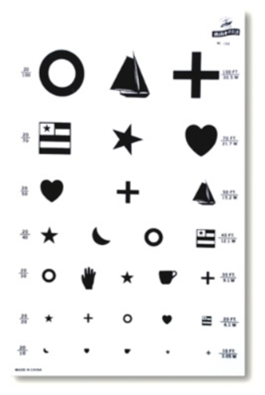 Kindergarten Eye Test Chart - Precision Vision