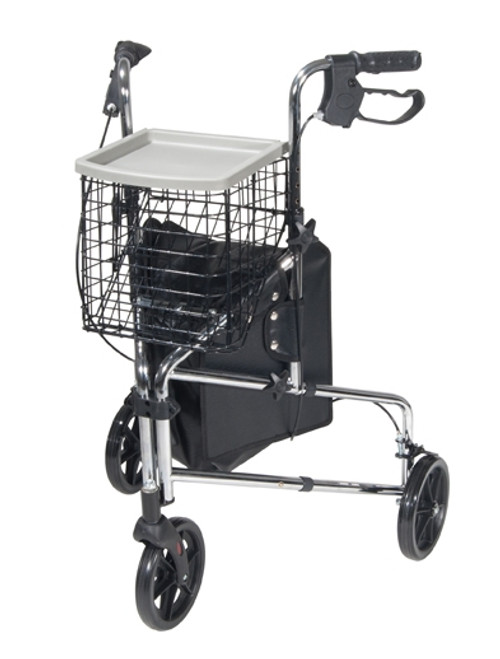 Deluxe 3-Wheel Steel Rollator